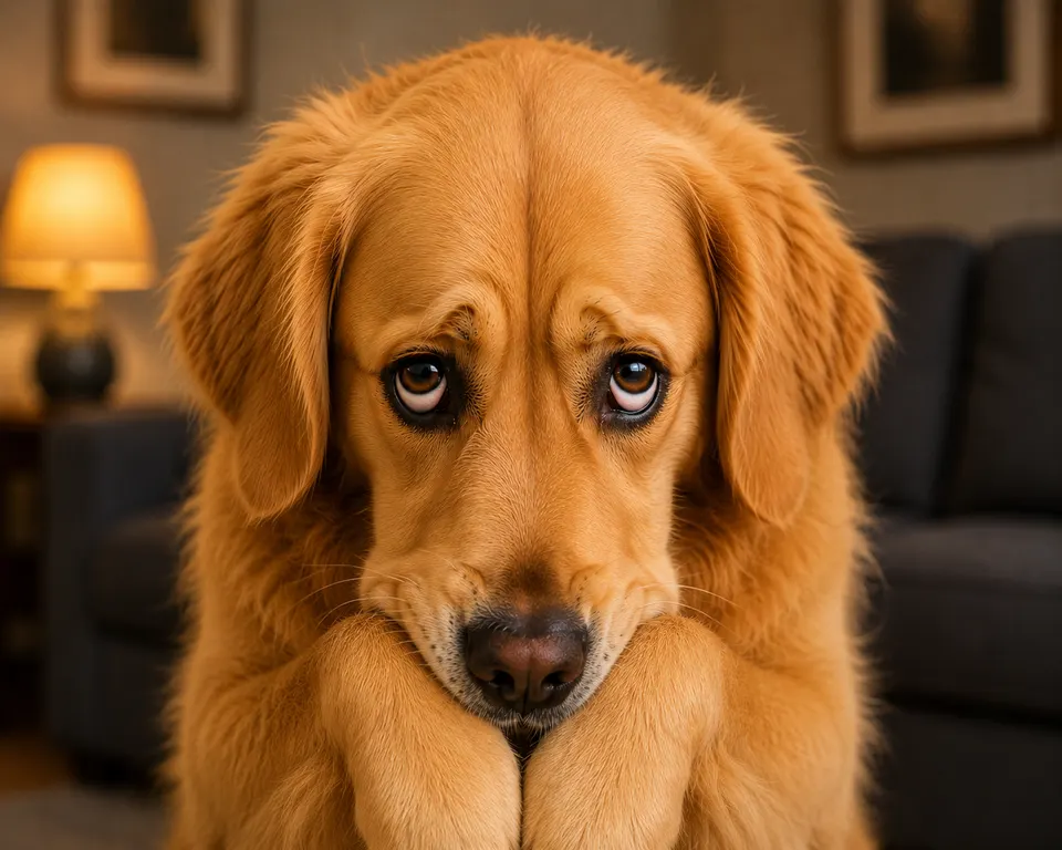 Original illustration: an appeasing dog
